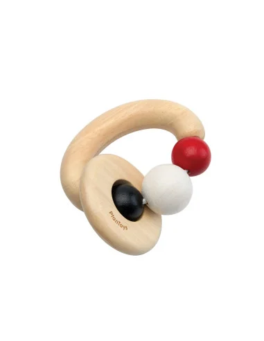 PlanToys Kontrastní chrastítko s korálky