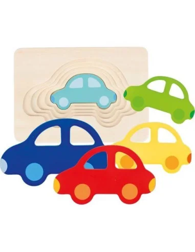 Goki Vrstvené puzzle auta