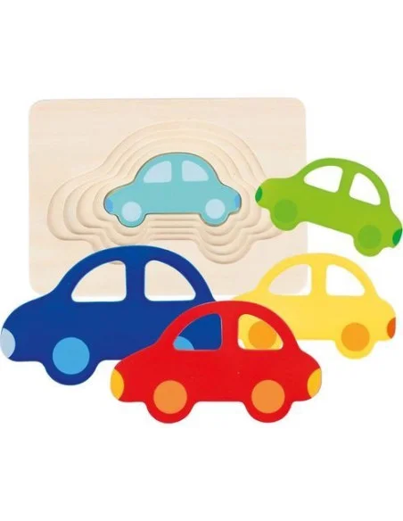 Goki Vrstvené puzzle auta