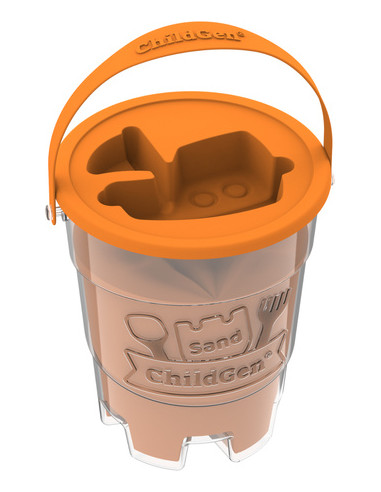 ChildGen Kinetický písek s formičkou, oranžový
