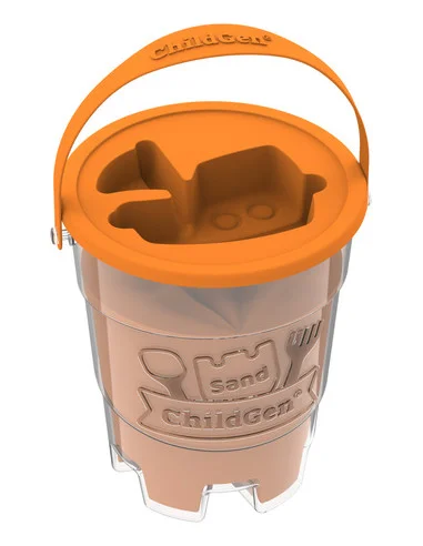 ChildGen Kinetický písek s formičkou, oranžový