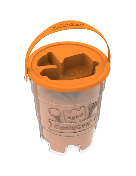 ChildGen Kinetický písek s formičkou, oranžový