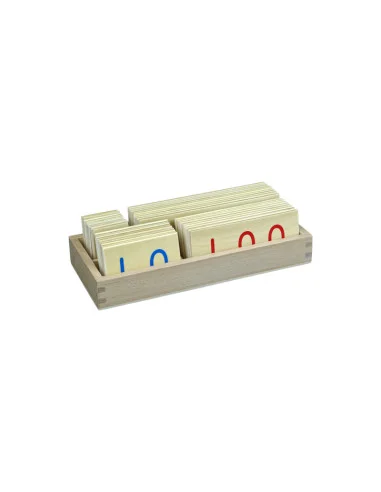 Montessori Male drevene karty s cisly 1-9000