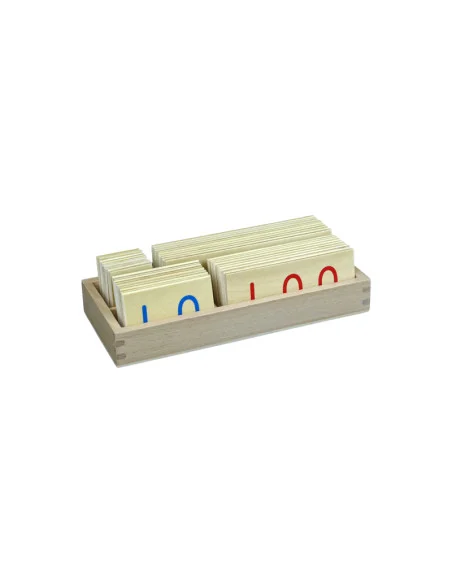 Montessori Male drevene karty s cisly 1-9000