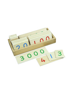Montessori Male drevene karty s cisly 1-3000