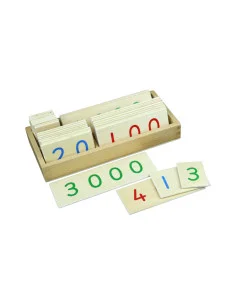 Montessori Male drevene karty s cisly 1-3000