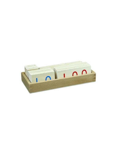 Montessori Male drevene karty s cisly 1-3000