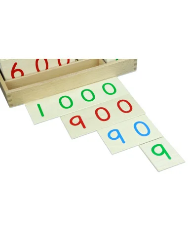 Montessori Velke drevene karty s cisly 1-1000