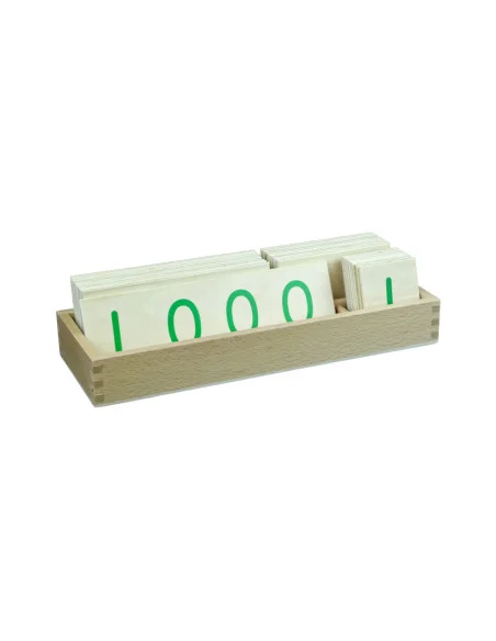 Montessori Velke drevene karty s cisly 1-1000