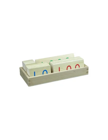 Montessori Male drevene karty s cisly 1-1000