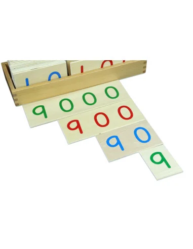 Montessori Velke drevene karty s cisly 1-9000