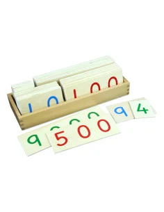 Montessori Velke drevene karty s cisly 1-9000