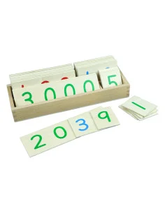 Montessori Velke drevene karty s cisly 1-3000