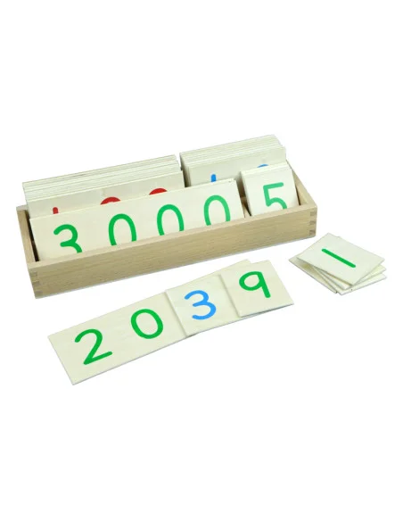 Montessori Velke drevene karty s cisly 1-3000