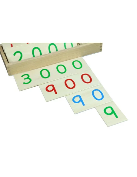 Montessori Velke drevene karty s cisly 1-3000