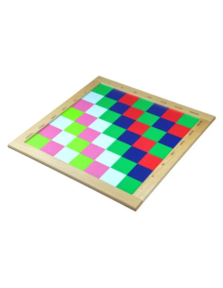 Montessori Barevna tabule pro nasobeni desetinym cislem
