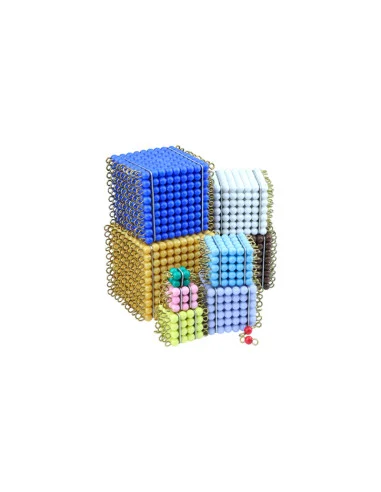 Montessori Barevne perlove krychle
