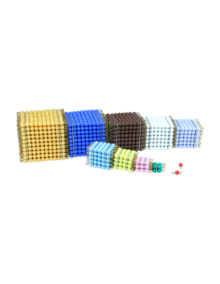 Montessori Barevne perlove krychle