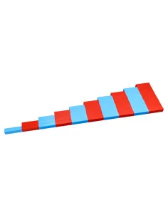Montessori Cerveno-modre tyce z bukoveho dreva