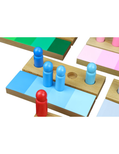 Montessori Stínování barev - figurky s destičkami