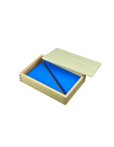 Montessori Krabička s modrými trojúhelníky