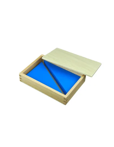 Montessori Krabička s modrými trojúhelníky