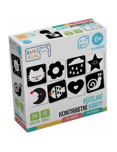 KukiKuk Véééliké kontrastní karty Pro miminka