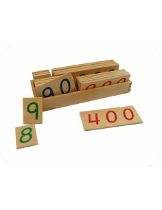 Montessori Velke drevene karty s cisly 1-9000