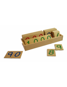 Montessori Velke drevene karty s cisly 1-1000