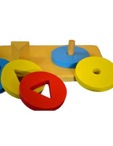 Montessori Barevne kruhove cihly s ruznymi tvary uvnitr