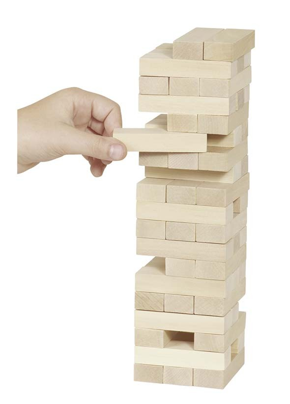 Goki Zábavná hra – Dřevěná věž Jenga natur
