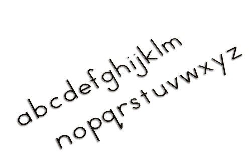 Nienhuis - Malá pohyblivá abeceda (tiskací černá písmena)