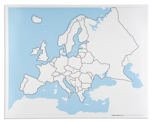 Nienhuis - Kontrolní mapa - Evropa - bez popisku