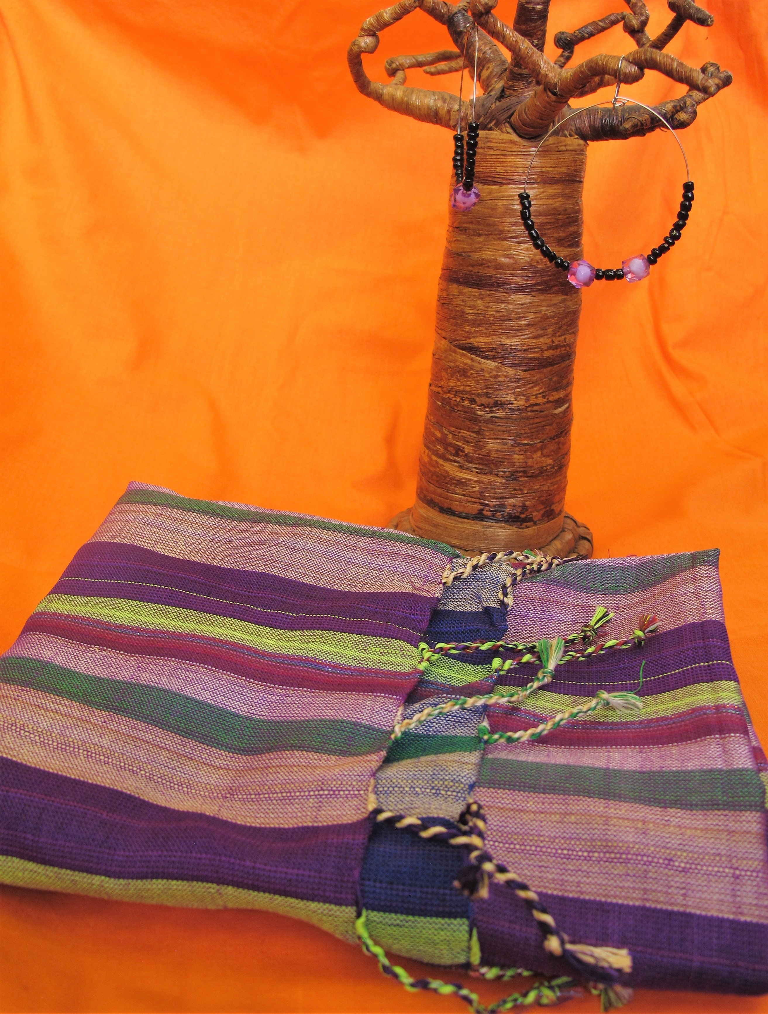 Centrum Dialog Sada - korálkové náušnice a šátek