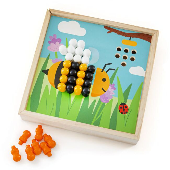 Bigjigs Toys Dřevěná mozaika - Zahrádka